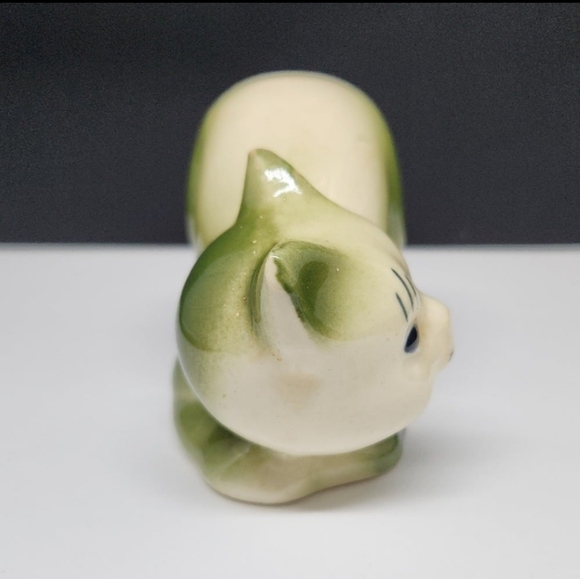 Vintage Mid Century TEVVY Ceramic Cat Diffuser, Green - Picture 2 of 9